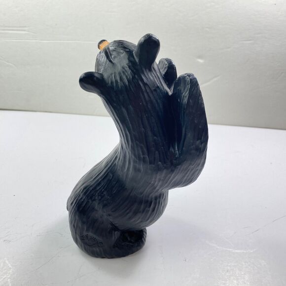 Black Bearfoots Bookend Figurines By Montana Artist Jeff Fleming 8" Singing Tree - Picture 11 of 14